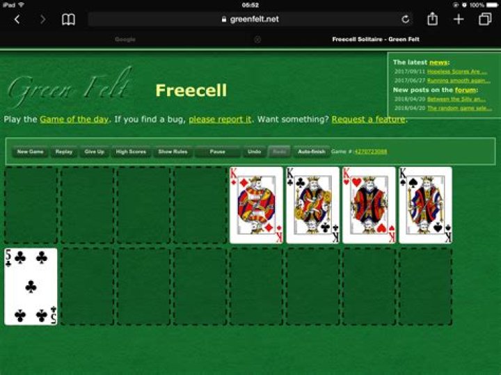Exploring The World Of Green Felt Net Freecell